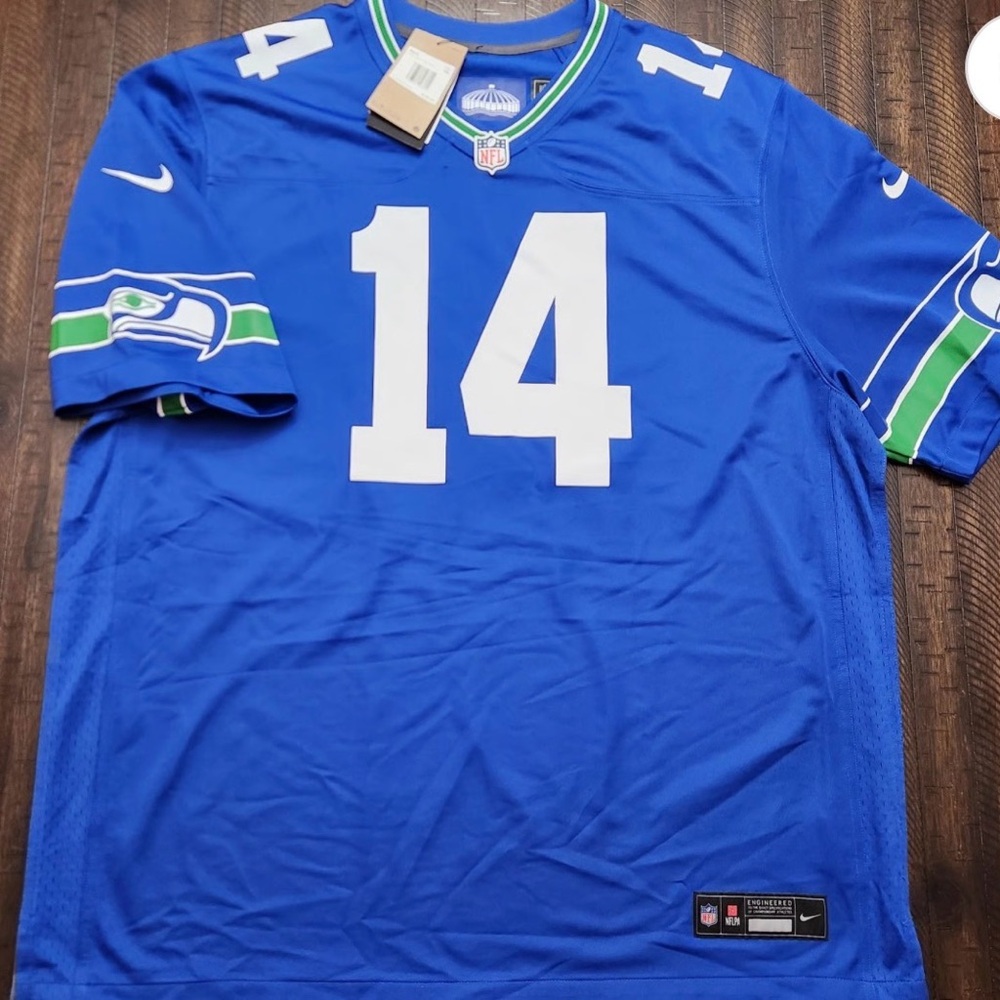 NWT Nike Men's Seattle Seahawks DK Metcalf #14 Alternate Blue Game Jersey